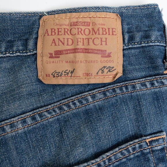 Abercrombie & Fitch Jeans 28x30 Low Rise Boot Button Fly Y2K Distressed Grunge - Picture 12 of 15